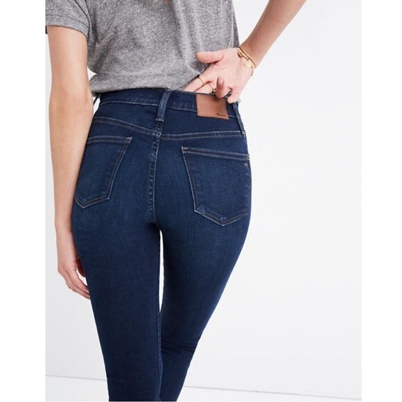 Madewell Tall 10" High-Rise Skinny Jeans in Hayes Wash Size 27 Tall - Picture 1 of 16